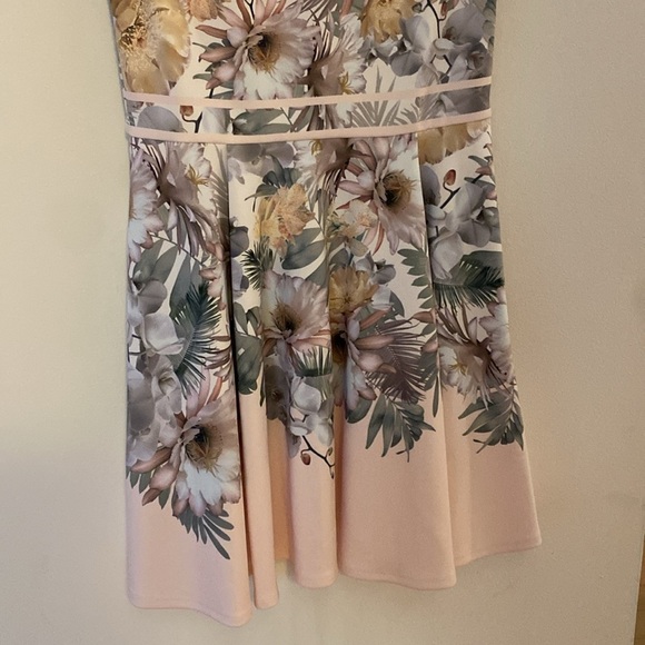 Ted Baker London Haylinn Woodland Jersey Skater Dress Floral Pink White Size S - Picture 8 of 12